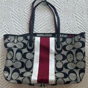 Coach Hampton black & red Tote